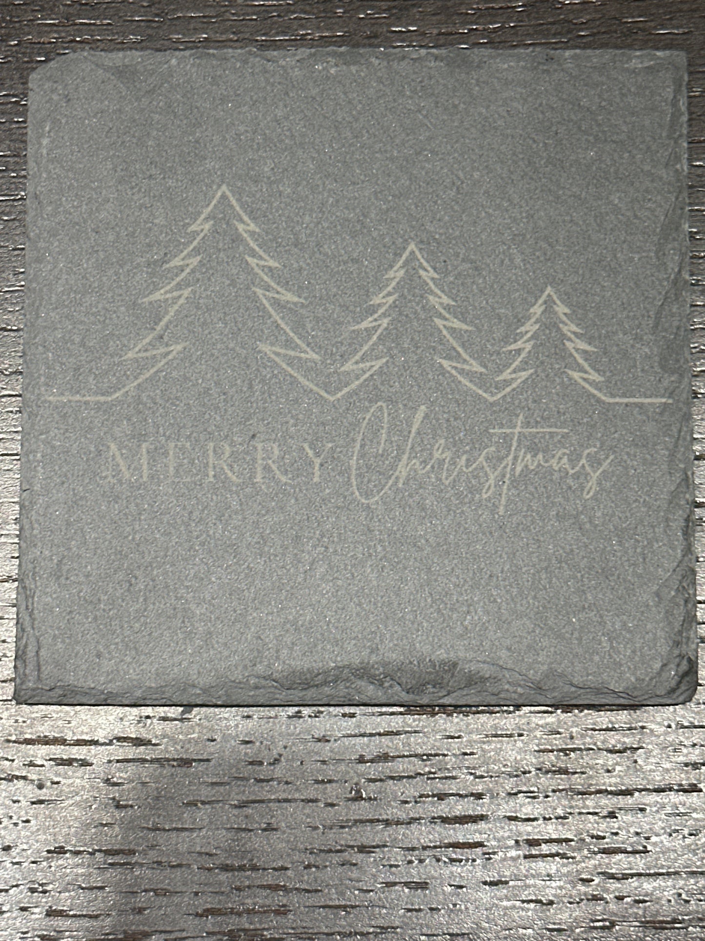 Merry Christmas (slate coasters)-set of 4
