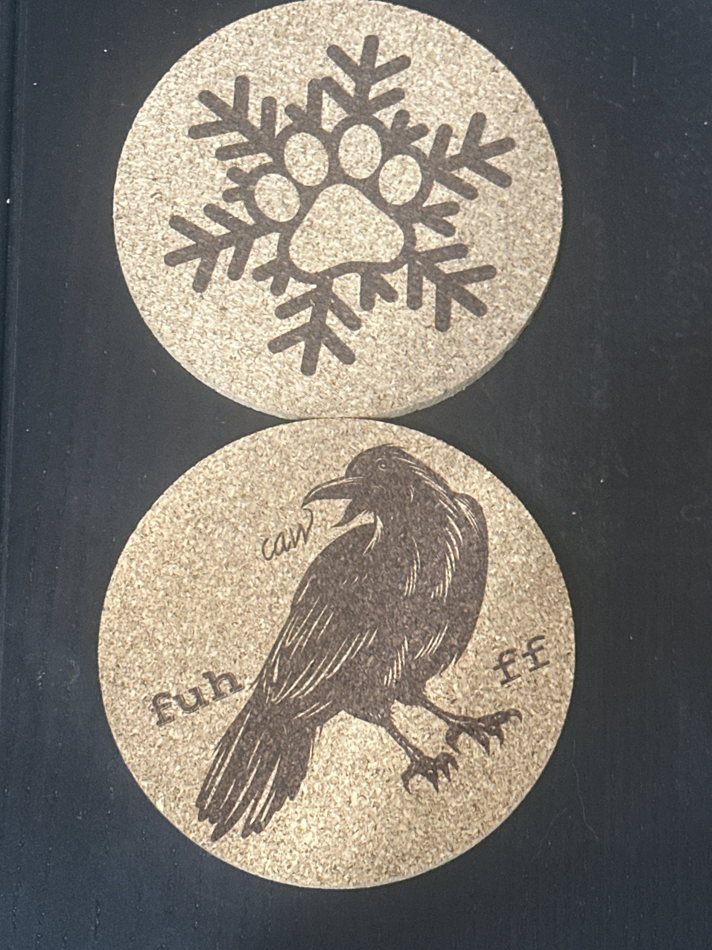 Cork coasters 4” round