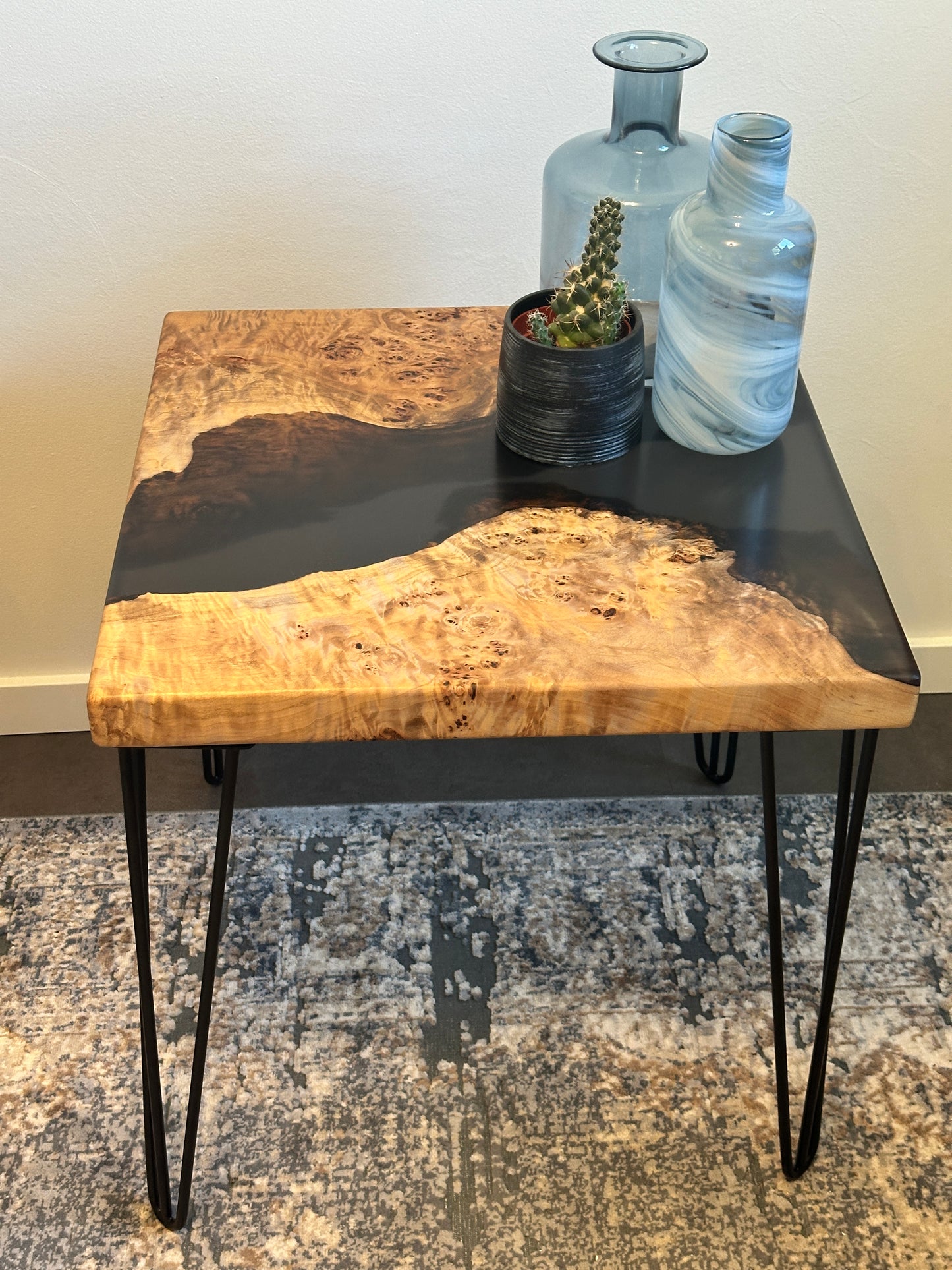 Custom Mappa Burl End Tables